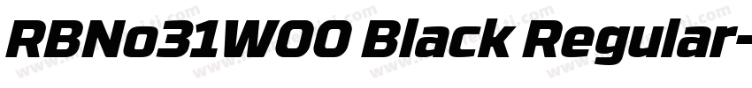 RBNo31W00 Black Regular字体转换